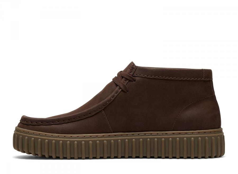Clarks Torhill Hi Leather Dark Brown 26327242 - Clarks