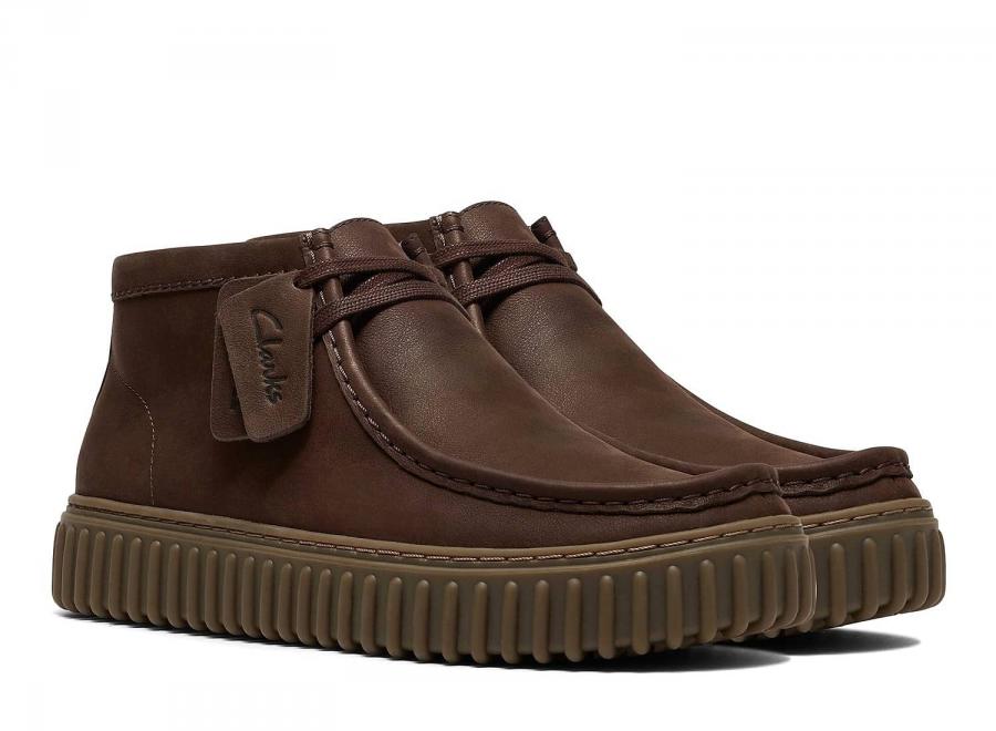 Clarks Torhill Hi Leather Dark Brown 26327242 - Clarks
