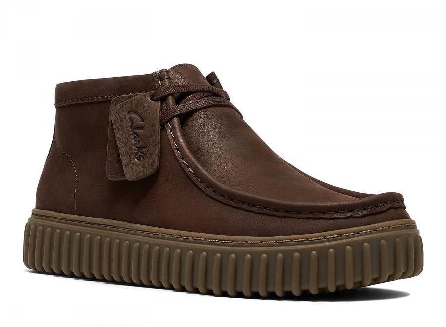 Clarks Torhill Hi Leather Dark Brown 26327242 - Clarks