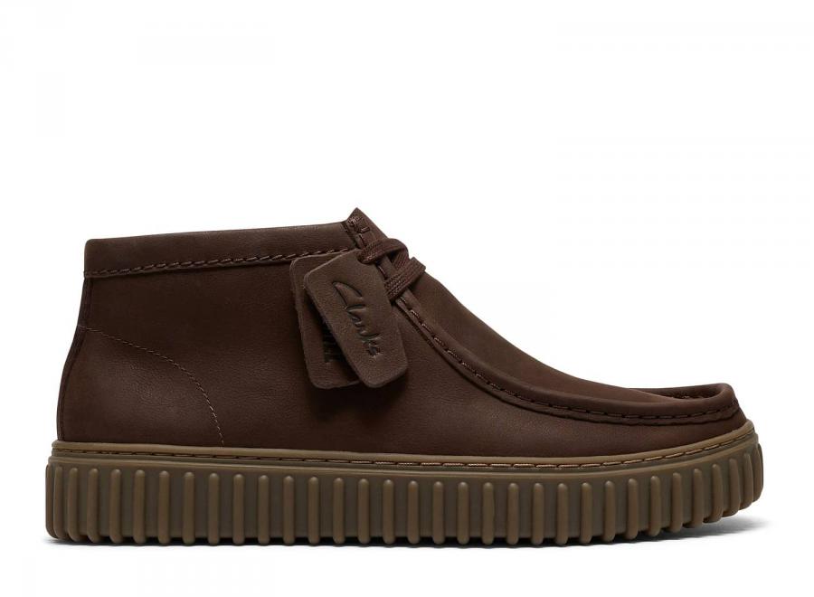 Clarks Torhill Hi Leather Dark Brown 26327242 - Clarks