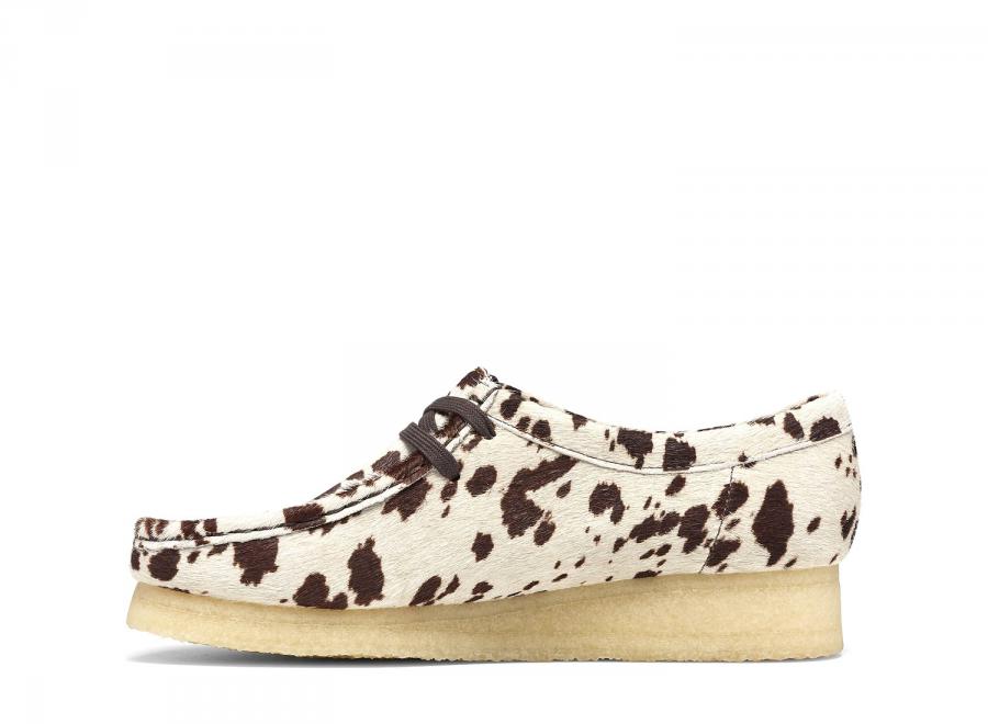 Clarks Wallabee Brown Cow Print 26328442 - Clarks