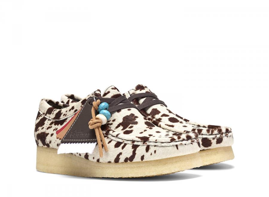 Clarks Wallabee Brown Cow Print 26328442 - Clarks