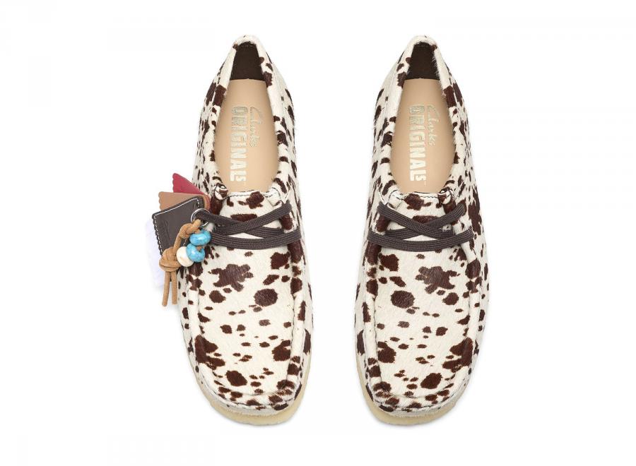Clarks Wallabee Brown Cow Print 26328442 - Clarks