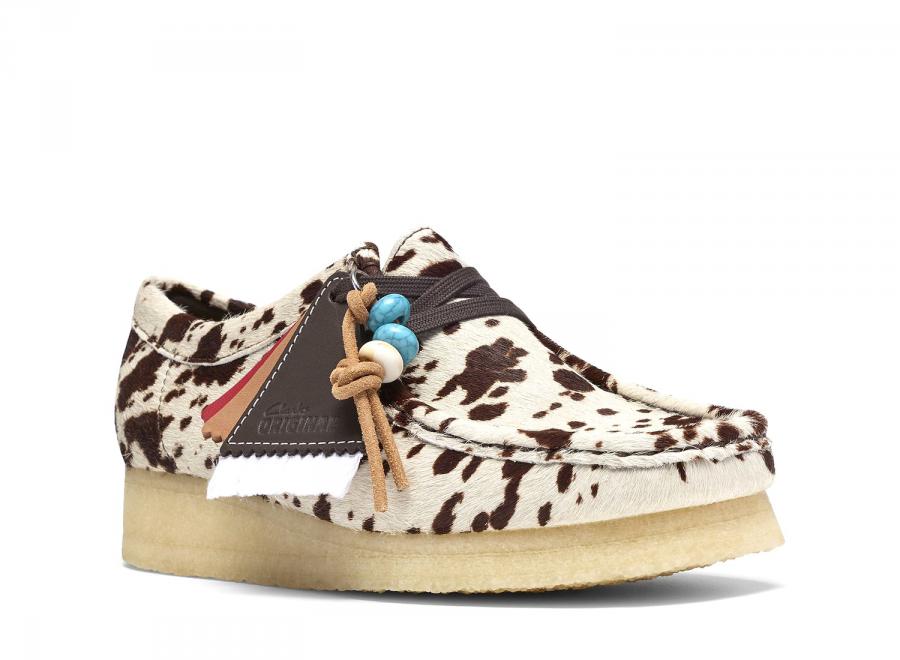 Clarks Wallabee Brown Cow Print 26328442 - Clarks