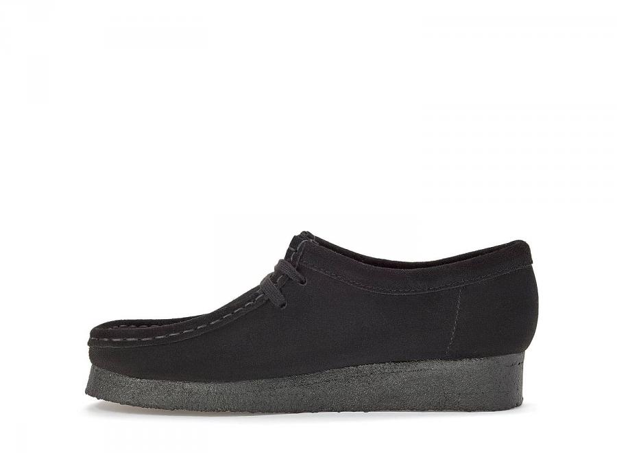 Clarks Women Wallabee Suede Black 26188326 - Clarks