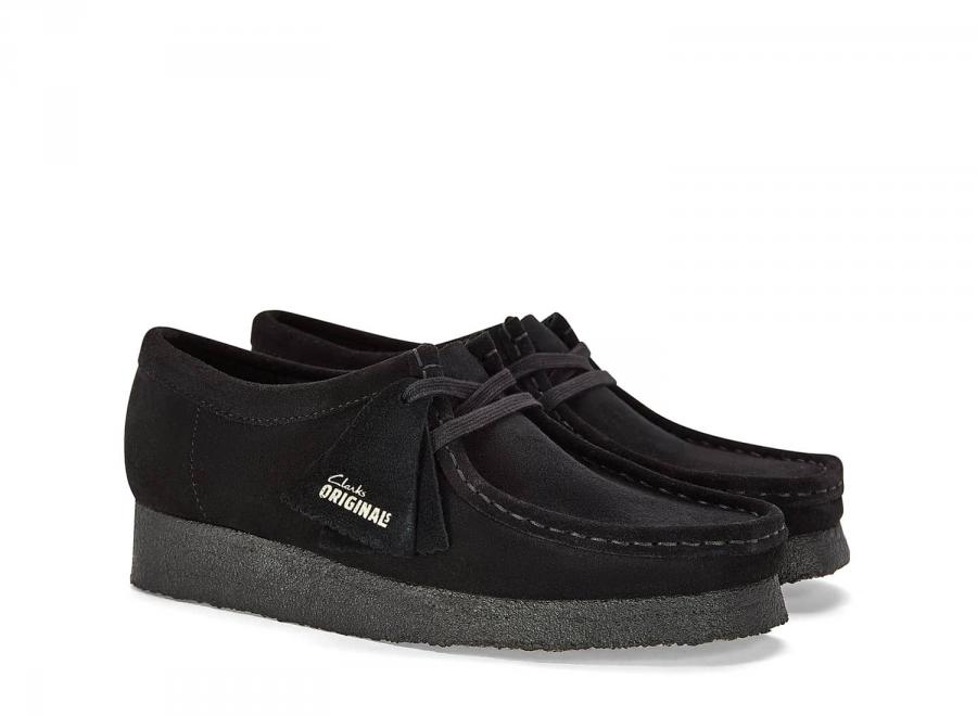 Clarks Women Wallabee Suede Black 26188326 - Clarks