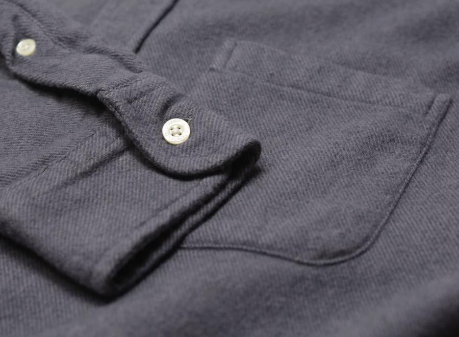 Colorful Standard Organic Flannel Shirt Lava Grey - Colorful Standard