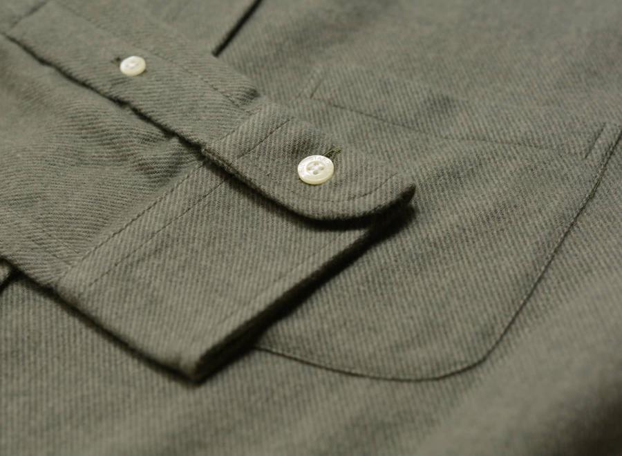 Colorful Standard Organic Flannel Shirt Dusty Olive - Colorful Standard