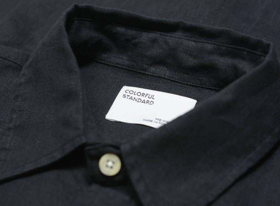 Colorful Standard Linen Shirt Deep Black - Colorful Standard