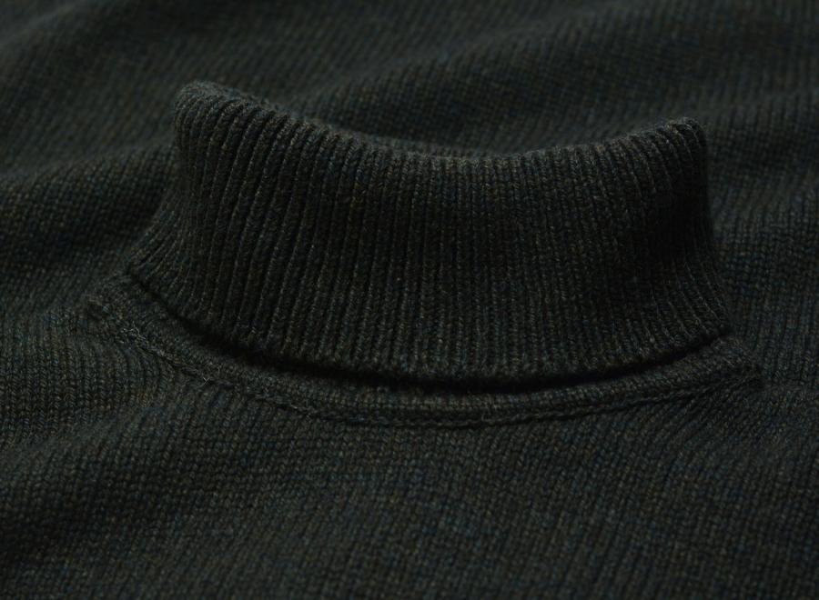 Colorful Standard Merino Wool Turtleneck Hunter Green - Colorful Standard