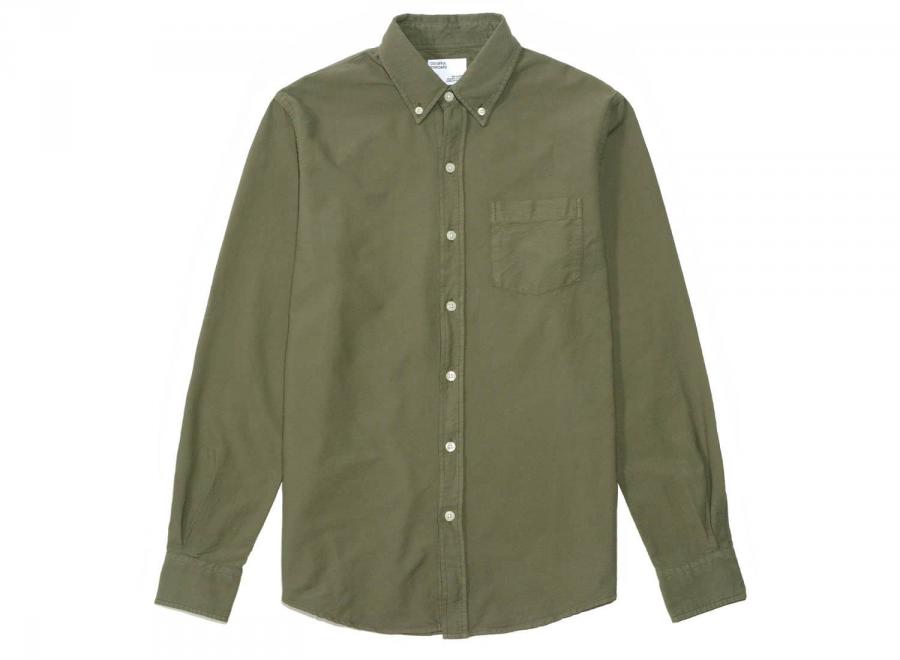 Colorful Standard Organic Button Down Shirt Dusty Olive - Colorful Standard