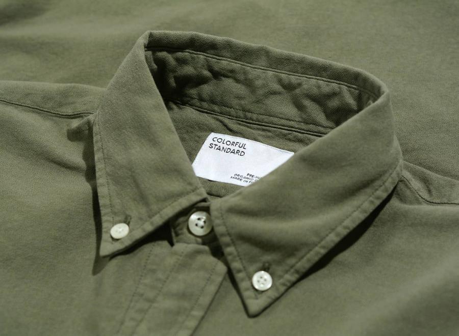 Colorful Standard Organic Button Down Shirt Dusty Olive - Colorful Standard