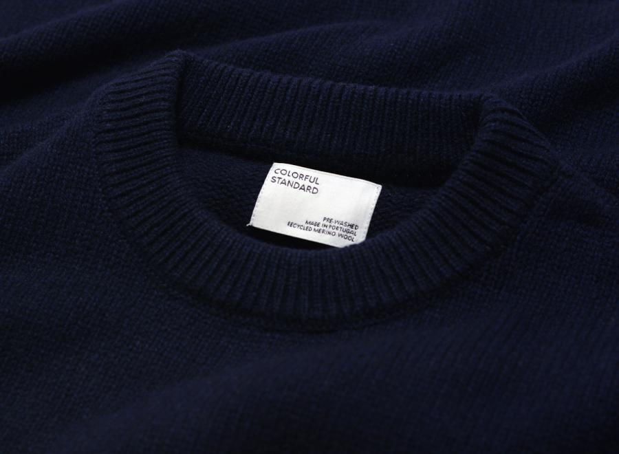 Colorful Standard Oversized Merino Crew Navy Blue - Colorful Standard