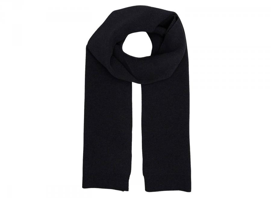 Colorful Standard Merino Wool Scarf Deep Black - Colorful Standard