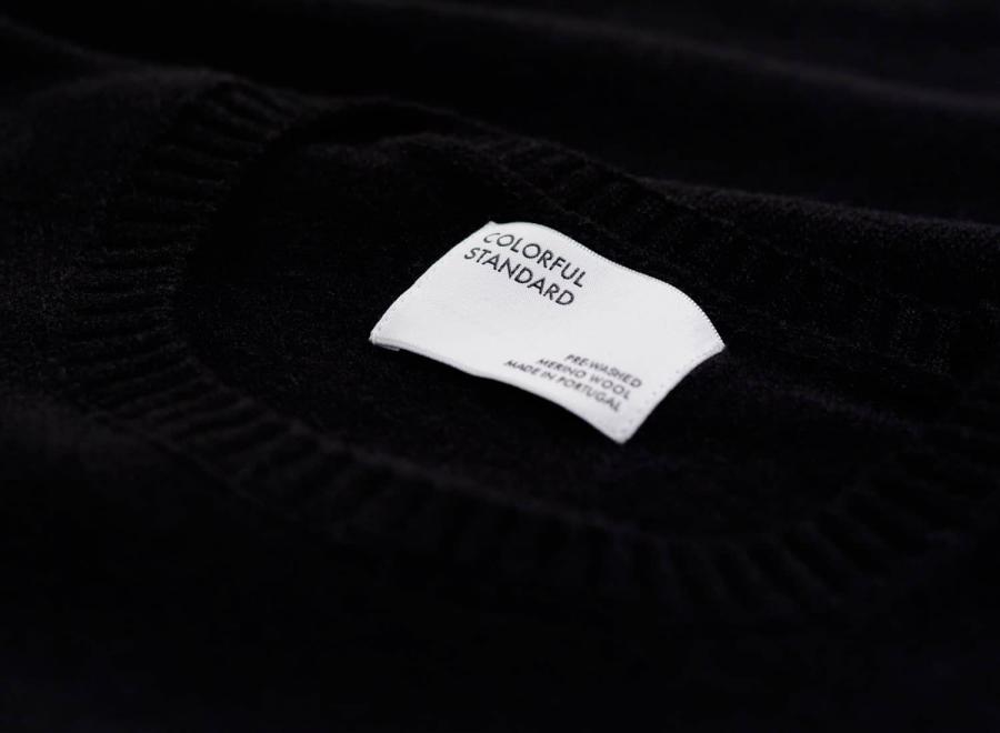 Colorful Standard Merino Wool Crew Deep Black - Colorful Standard
