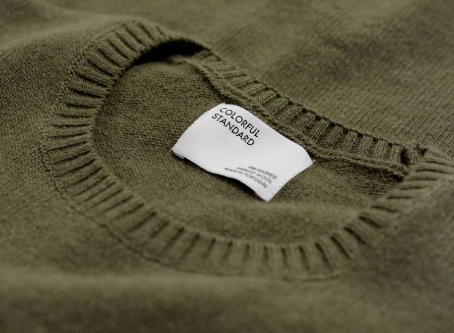 Colorful Standard Merino Wool Crew Dusty Olive - Colorful Standard