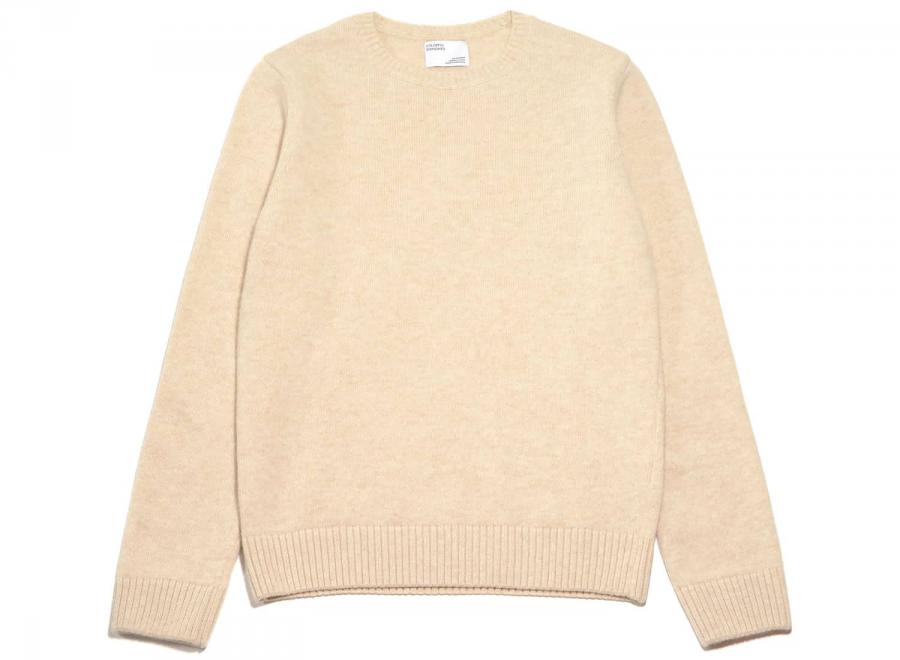 Colorful Standard Merino Wool Crew Ivory White - Colorful Standard