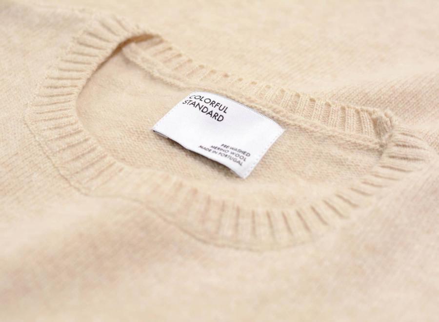 Colorful Standard Merino Wool Crew Ivory White - Colorful Standard
