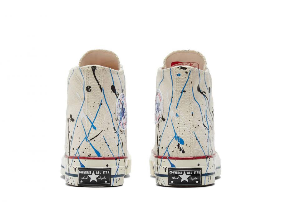 Converse Chuck 70 Hi Paint Splatter Egret / Digital Blue 170802C - Converse