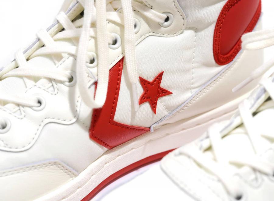 Converse Fastbreak Nylon High Top Egret / Red 159663C - Converse