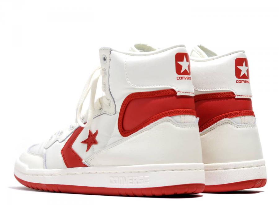 Converse Fastbreak Nylon High Top Egret / Red 159663C - Converse