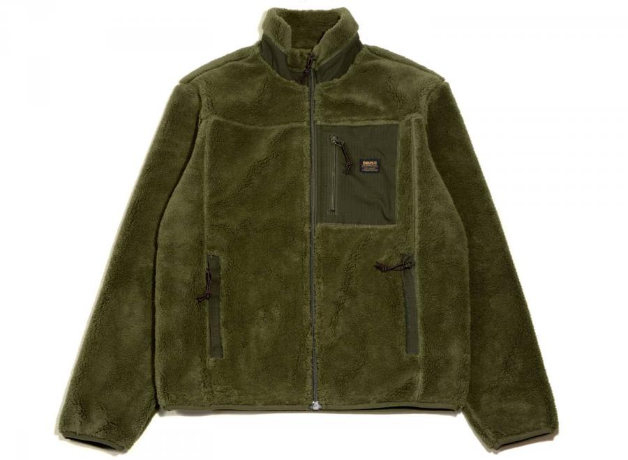 Deus Ex Machina Fletcher Fleece Jacket Forest Green - Deus Ex Machina