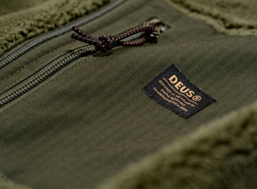 Deus Ex Machina Fletcher Fleece Jacket Forest Green - Deus Ex Machina