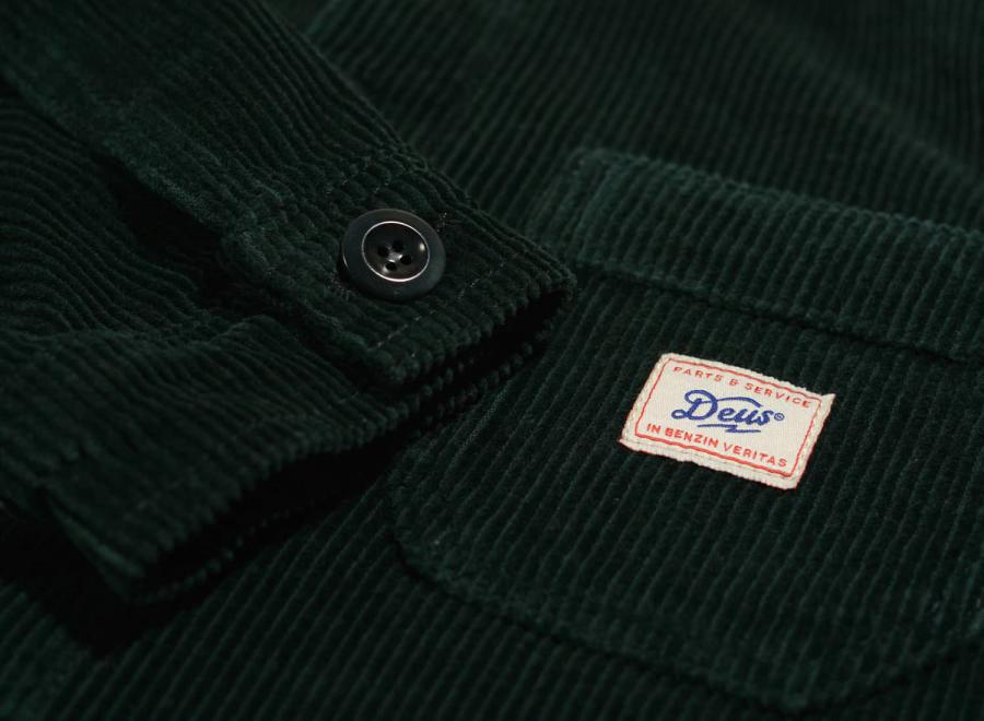 Deus Ex Machina Jonah Cord Core Jacket Green - Deus Ex Machina