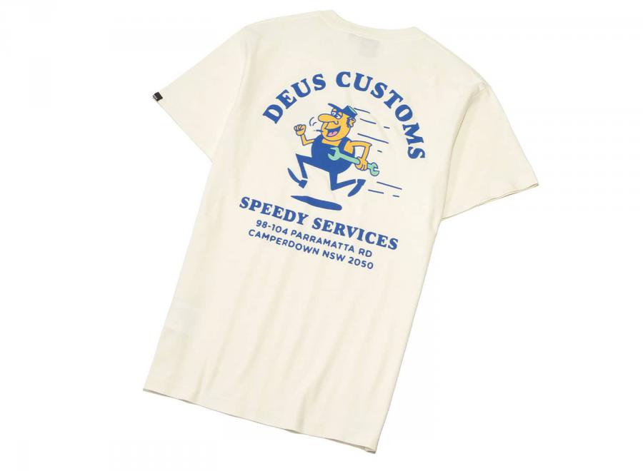 Deus Ex Machina Speedy Tee Vintage White - Deus Ex Machina