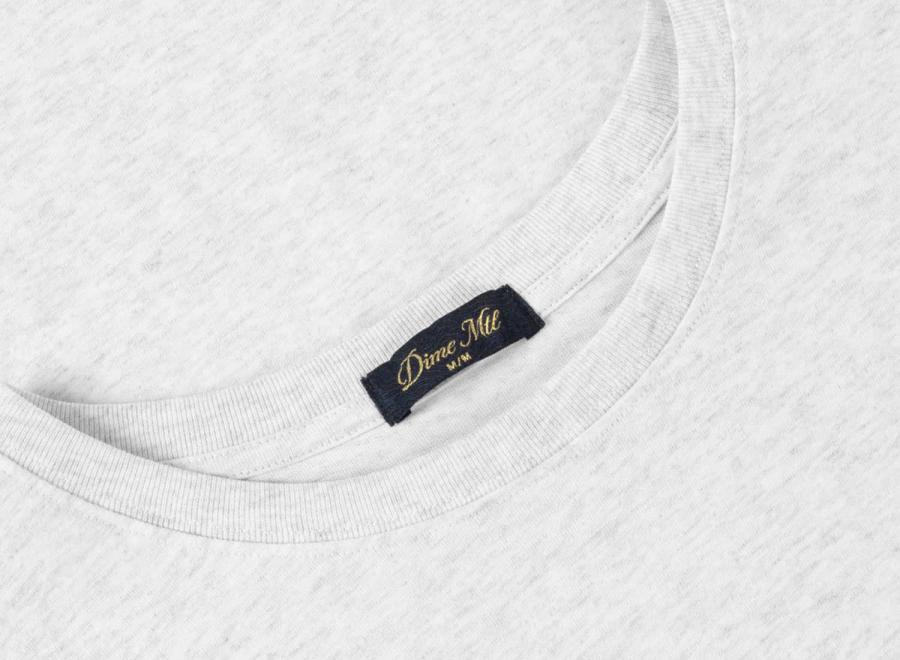 Dime Cursive LS TShirt Ash DIMED1FA2622ASH - Dime