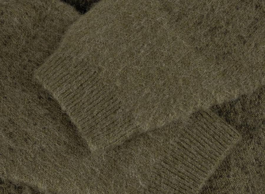 Dime Mohair Double Zip Knit Forest DIMED1FA266FOR - Dime