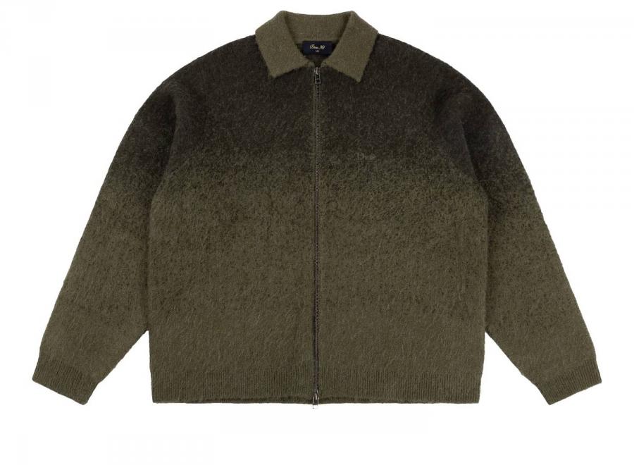 Dime Mohair Double Zip Knit Forest DIMED1FA266FOR - Dime