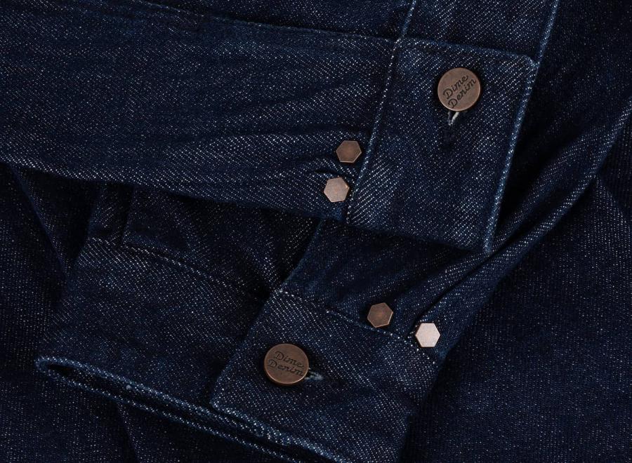 Dime Pleated Denim Jacket Indigo DIMED1FA263IND - Dime