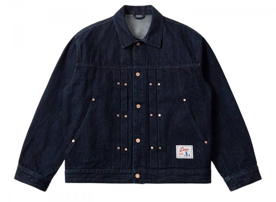 Dime Pleated Denim Jacket Indigo DIMED1FA263IND - Dime
