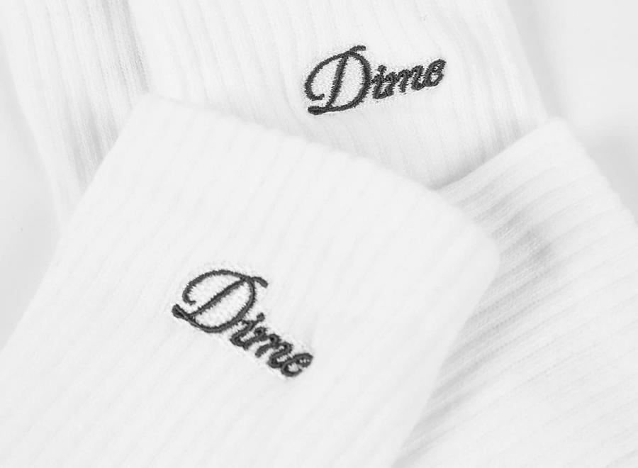Dime Two Pack Long Socks White DIMED1FA2662WHT - Dime