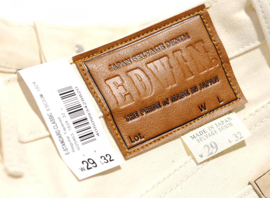 Edwin Classic Regular White Denim Navy Selvage - Edwin