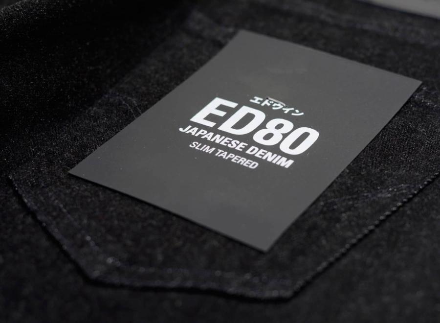 Edwin ED-80 CS Ayano Black Denim Rinsed - Edwin
