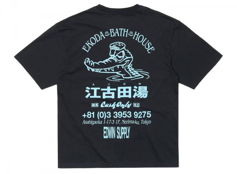 Edwin Ekoda Bath House Tshirt Black I037318 - Edwin