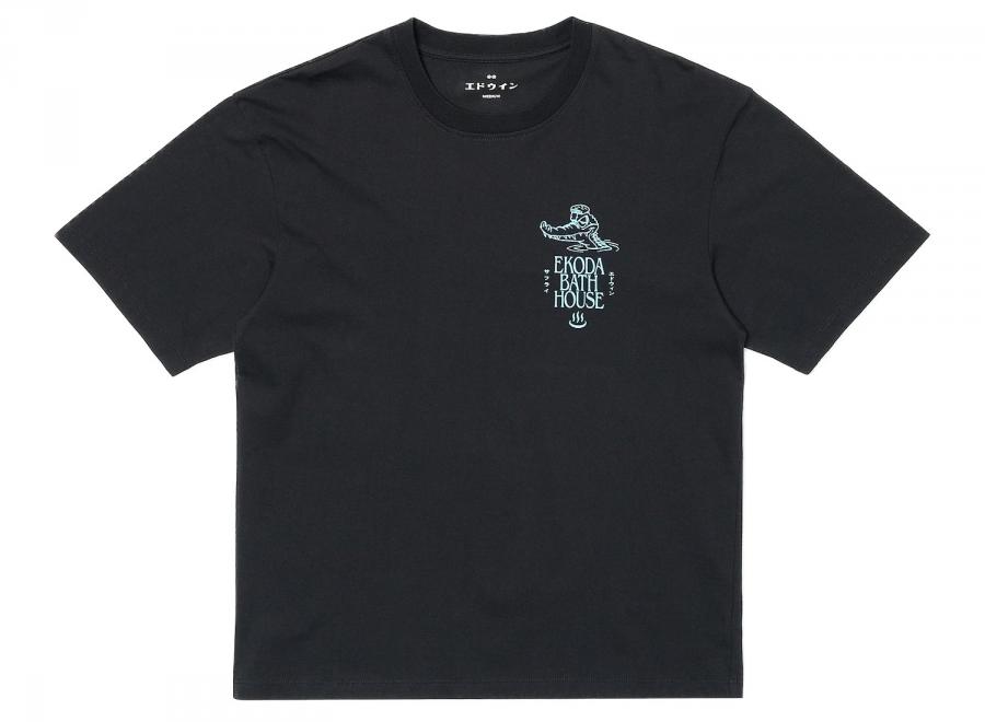 Edwin Ekoda Bath House Tshirt Black I037318 - Edwin