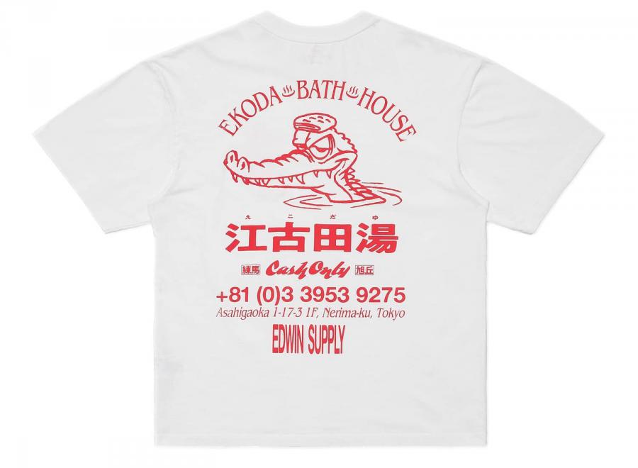 Edwin Ekoda Bath House Tshirt White I037318 - Edwin