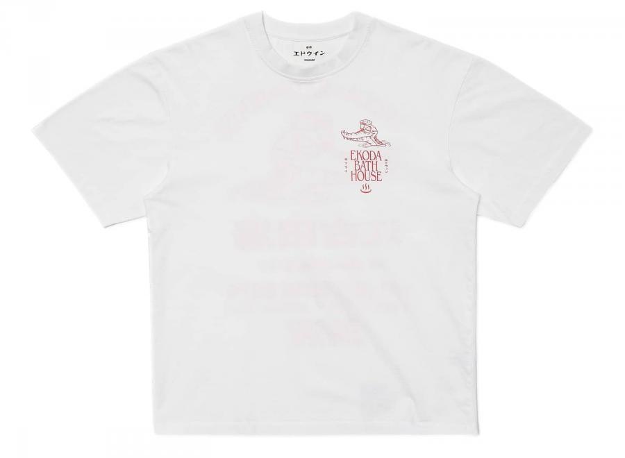Edwin Ekoda Bath House Tshirt White I037318 - Edwin