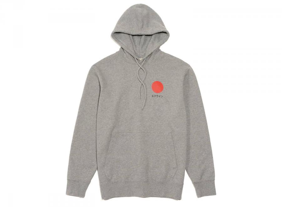 Edwin Japanese Sun Hoodie Mid Grey I029285 - Edwin