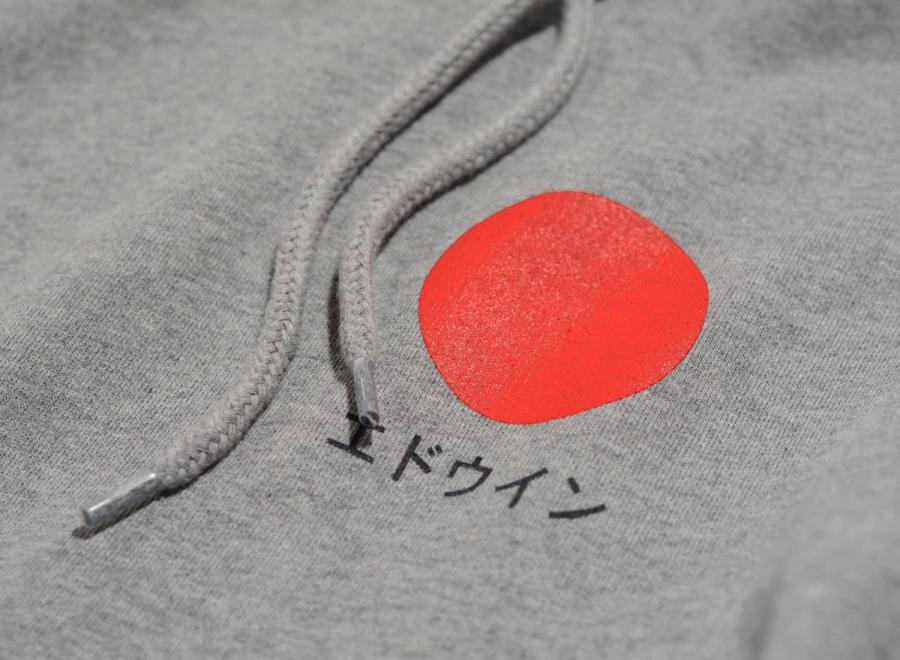 Edwin Japanese Sun Hoodie Mid Grey I029285 - Edwin
