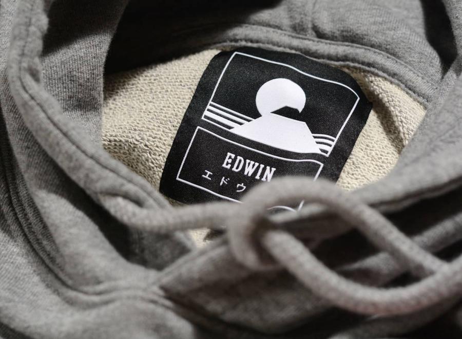 Edwin Japanese Sun Hoodie Mid Grey I029285 - Edwin