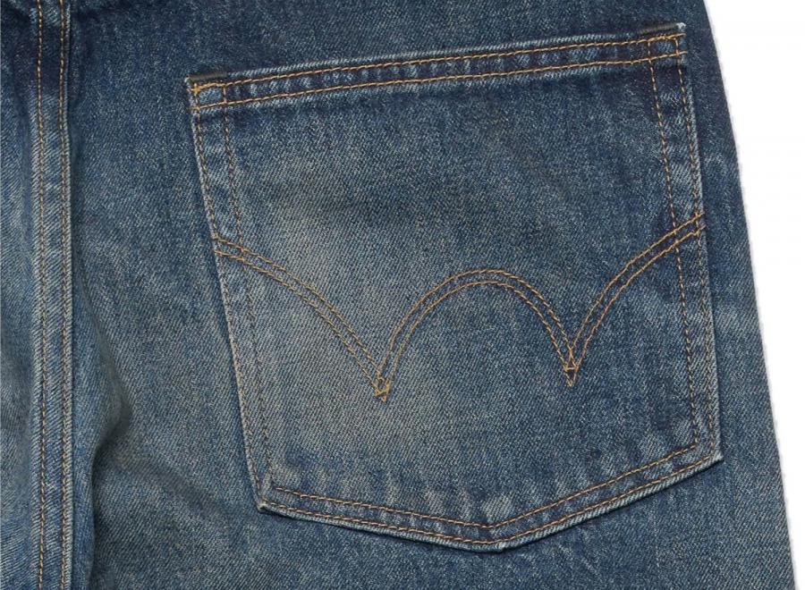 Edwin Loose Jeans Kaihara Dark Pure Indigo Blue Dark Used I034268 - Edwin