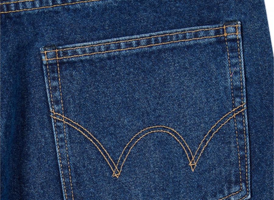 Edwin Loose Jeans Kaihara Pure Indigo Blue Mid Used I035096 - Edwin
