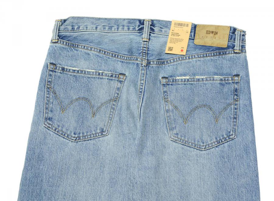 Edwin Loose Tapered Kurabo Recycle Denim Blue Light Used I030700 - Edwin