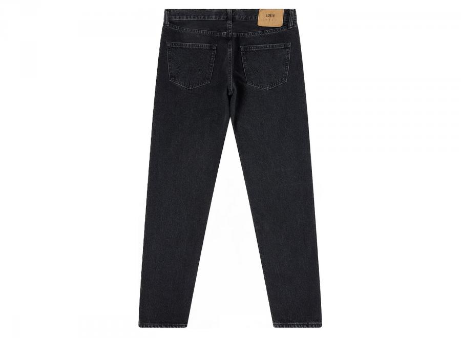 Edwin Regular Tapered Jeans Kaihara Right Hand Black Dark Used I035082 - Edwin