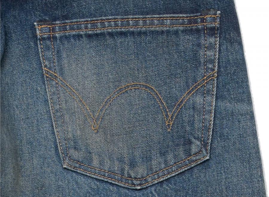 Edwin Regular Tapered Jeans Kaihara Dark Pure Indigo Blue Dark Used I030674 - Edwin