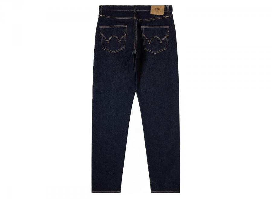 Edwin Regular Tapered Jeans Kaihara Pure Indigo Stretch Denim Blue Rinsed I032057 - Edwin